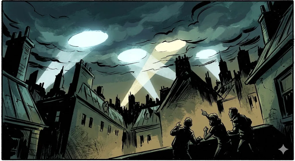 Overview image for How Searchlights Paint UFOs in Clouds | IFOs