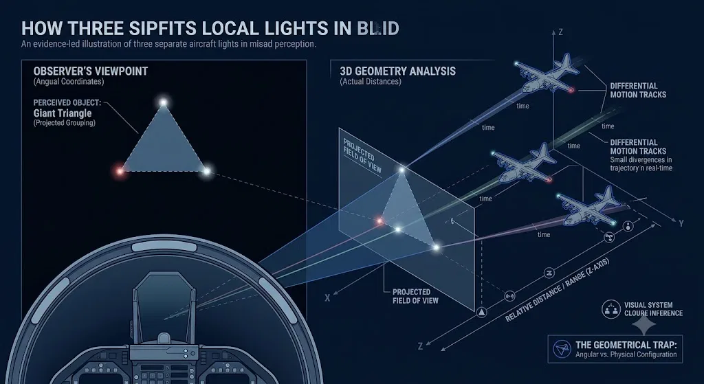 Overview image for When Separate Lights Look Like One Huge Craft | UFO Identifications
