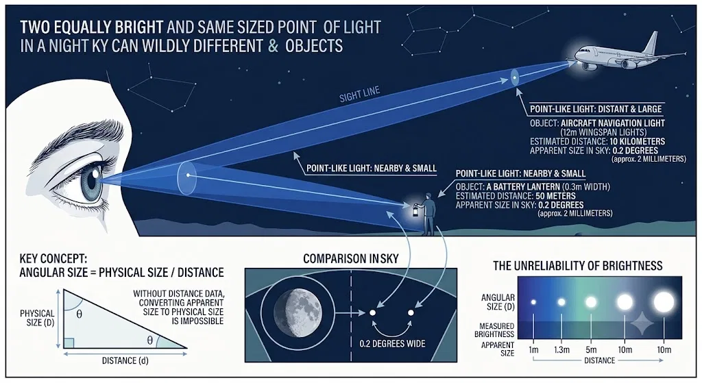 Overview image for Why UFO Size Is Impossible Without Distance | UFO Identifications