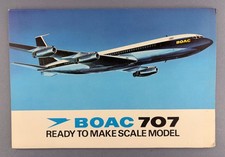Listing image for BOAC Boeing 707 Airline Promotional Push-Out Ready to Make Scale Model BA