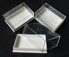 Listing image for 12 PERSPEX DISPLAY SPECIMEN BOX IDEAL FOR FOSSILS, METEORITES, DIE CASTS, COINS