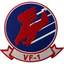 Listing image for VF-1 United States Navy Patch Fighter Jet Pilot Top Gun Jacket Embroidery Badge