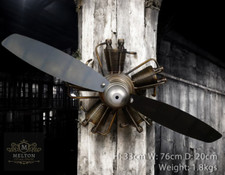 Listing image for Industrial Style Metal Aircraft Propeller Aviation Plane Engine Wall Decor