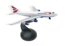 Listing image for British Airways Boeing 747-400 Small Diecast Plane with Stand In Original Box