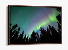 Listing image for GREEN PURPLE AURORA BOREALIS HOME DECOR FLOAT EFFECT CANVAS WALL ART PRINT