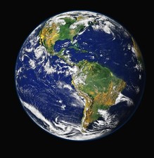 Listing image for Planet Earth Vintage Art Old retro print wall poster