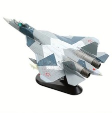 Listing image for 1/100 NUOTIE SU-57 Fighter Jet Diecast Alloy Model Splinter Camo White Blue