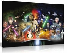 Listing image for Star Wars Collage Movie Canvas Wall Art Picture Print