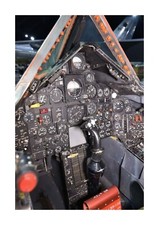 Listing image for SR 71 Blackbird USAF Spy Plane cockpit layout WW2 A4 poster with choice of frame