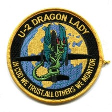 Listing image for U-2 Dragon Lady aircraft patch. CIA USAF Cold War