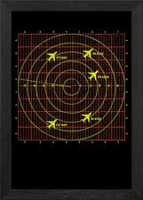 Listing image for Aviation Flight Radar Framed Wall Art Poster Canvas Print Picture