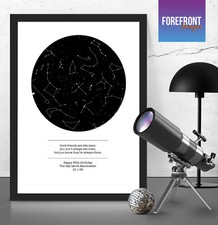 Listing image for Personalised star/sky map print - perfect gift birthday/anniversary/best friend