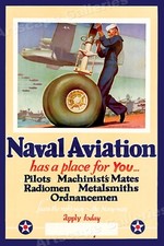 Listing image for "Naval Aviation has a place for YOU!" WW2 Navy Recruiting Poster - 24x36