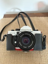 Listing image for Vintage Praktica MTL 50 Camera w/ Germany SLR 35mm Pentacon Lens