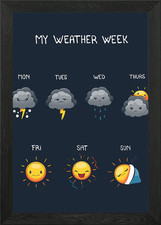 Listing image for Weather Mood Framed Wall Art Poster Canvas Print Picture