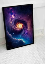 Listing image for VORTEX IN SPACE GALAXY POSTER PRINT IMAGE ORBIT OUR PLANET STARS A3 A4 SIZE