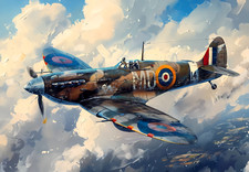Listing image for Hawker Hurricane Style Aircraft Canvas Picture Print Wall Art