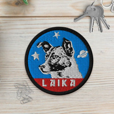 Listing image for Laika patch, Soviet first space dog — Embroidered Patch, space soviet patches