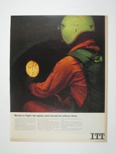 Listing image for Vintage 1960s ITT Print Ad Fighter Pilot Radar Display
