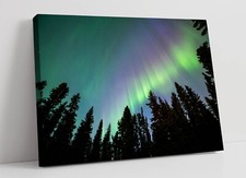Listing image for GREEN PURPLE AURORA BOREALIS HOME DECOR CANVAS WALL ARTWORK PICTURE PRINT