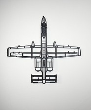 Listing image for 3D Printed A-10A Warthog Aircraft Wall Art, Military Plane Decor - (30cm span)