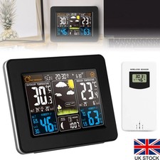 Listing image for Weather Station Indoor Outdoor Wireless Digital LCD Colored Screen with Sensor