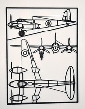 Listing image for de Havilland Mosquito Bomber Three-View Wall Art - Home Decor for office